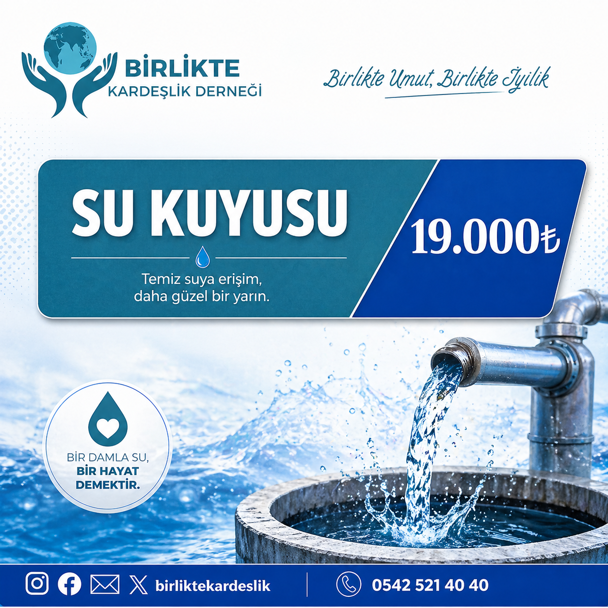 Su Kuyusu Kampanyamız Başladı – Bir Damla Su, Bir Hayat!