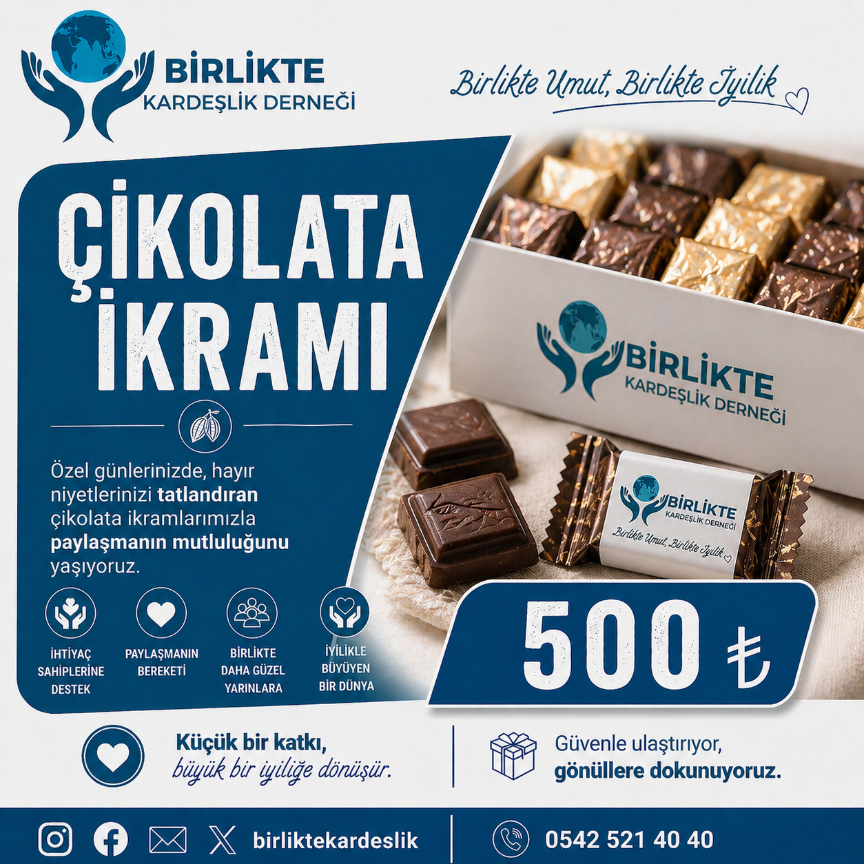 Her Çikolata Bir Tebessüm – Çikolata İkramı Bağış Kampanyası