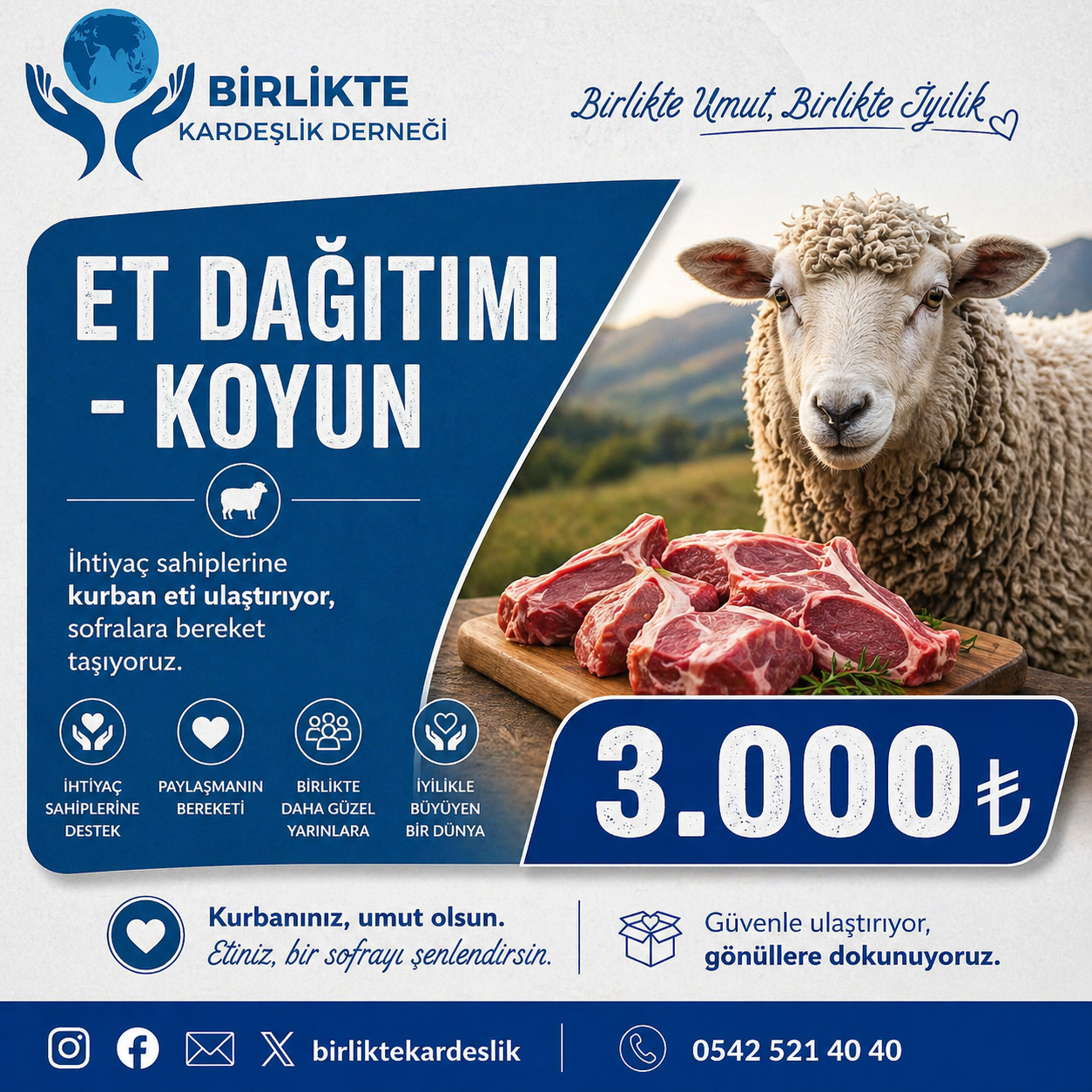 Bereketli Sofralar – Koyun Eti Dağıtım Kampanyası