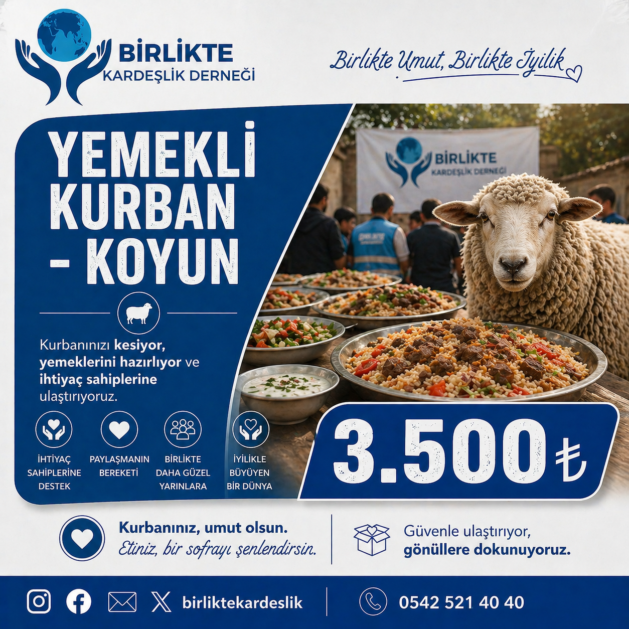 Koyun Kurbanınız Sofralara Ulaşıyor – Yemekli Kurban Kampanyası